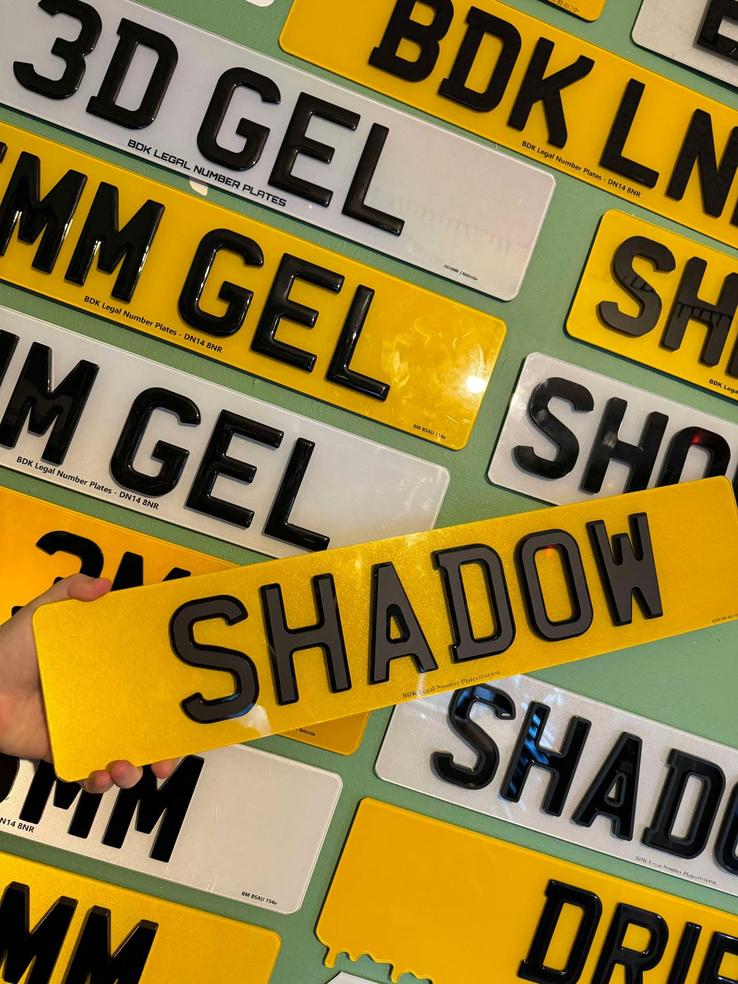 4D Shadow Number Plates