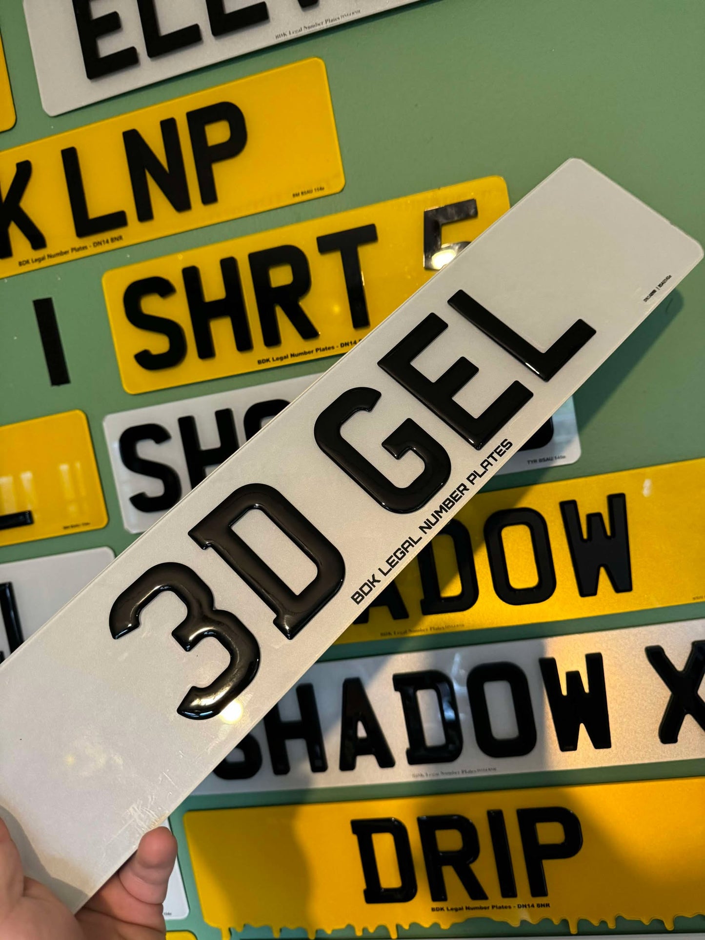 3d gel number plates - full view